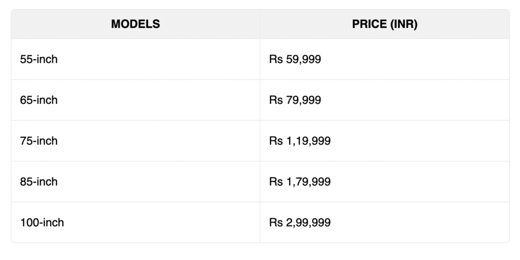 Hisense U7Q has been launched as India's